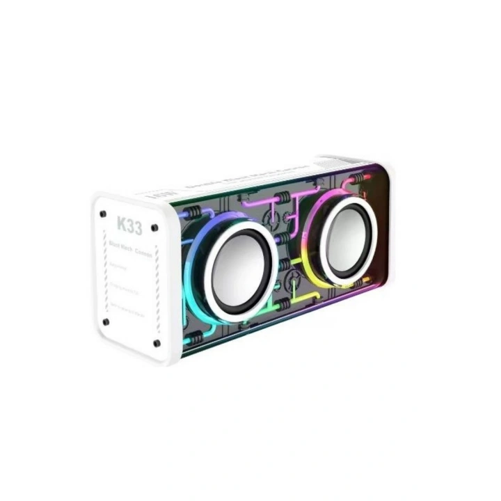 K33 Double Blast Mech Cannon Bluetooth Hoparlör | RGB Aydınlatmalı 16W Süper Güçlü