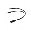 Kulaklık Mikrofon Ayırıcı Kablo 2x3.5 mm Stereo Kablo Pl-8815