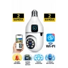 O-kam Pro Okam-4046E | Çift Lensli 360 WiFi Akıllı Ampul Kamera | 2MP+2Mp