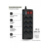Blic Ftr-08 8 Li Akım Korumalı Priz ve 3 USB Girişli Çoklu Priz (2M Kablo)