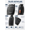 4 Adet Telsiz Seti Profesyonel Uzun Menzil Dayanıklı Şarjlı Telsiz BF-888S