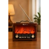 Fepe FP-821 Şömine Görünümlü Şarjlı Nostaljik Radyo ve Kablosuz Hoparlör