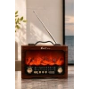 Fepe FP-821 Şömine Görünümlü Şarjlı Nostaljik Radyo ve Kablosuz Hoparlör