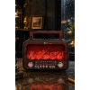 Fepe FP-2393-S Solar Panelli Nostaljik Radyo - Bluetooth Hoparlör ve Alev Efektli Gece Lambası