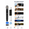 Glr WN-05 Profesyonel Şarj Edilebilir Kablosuz El Mikrofonu  Universal UHF Mikrofon Seti