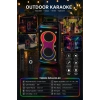 Hepu HP-S60 6000W Işıklı Karaoke Hoparlörü - Kablosuz Mikrofon Setli Parti Hoparlörü