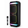 Hepu HP-986 24W Taşınabilir Partybox Hoparlör - Çift 8 Speaker Işıklı, Mikrofonlu, TWS Destekli Ses Sistemi