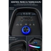 Hepu HP-986 24W Taşınabilir Partybox Hoparlör - Çift 8 Speaker Işıklı, Mikrofonlu, TWS Destekli Ses Sistemi
