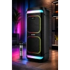 Hepu HP-986 24W Taşınabilir Partybox Hoparlör - Çift 8 Speaker Işıklı, Mikrofonlu, TWS Destekli Ses Sistemi