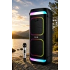 Hepu HP-986 24W Taşınabilir Partybox Hoparlör - Çift 8 Speaker Işıklı, Mikrofonlu, TWS Destekli Ses Sistemi