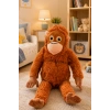 Tigoes T-Plush Pelüş Maymun  Kahverengi Sevimli Orangutan Oyuncak - 66 Cm Yumuşak Pelüş Şempanze