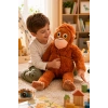 Tigoes T-Plush Pelüş Maymun  Kahverengi Sevimli Orangutan Oyuncak - 66 Cm Yumuşak Pelüş Şempanze