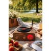 Meier MD-1217BT Kahverengi Nostaljik Görünümlü Bluetooth Hoparlör ve 3 Bantlı Şarjlı Radyo