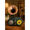 NNS NS-803BT Yeşil Retro Radyo Bluetooth Hoparlör USB TF Kart Şarjlı Nostaljik Radyo
