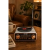 Meier MD-1320BT Gri Nostaljik Görünümlü Bluetooth Hoparlör ve 3 Bantlı Şarjlı Radyo