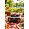 Meier MD-1320BT Gri Nostaljik Görünümlü Bluetooth Hoparlör ve 3 Bantlı Şarjlı Radyo
