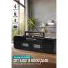PuXing PX-888BT Siyah Nostaljik Çift Kaset Çalar Radyo - Bluetooth, USB/SD, MP3 Çalar