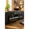PuXing PX-888BT Siyah Nostaljik Çift Kaset Çalar Radyo - Bluetooth, USB/SD, MP3 Çalar