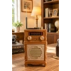 Feexot FX-2502B Retro Nostaljik Radyo - Bluetooth Hoparlör, USB, TF Kart, AUX Girişli Şarjlı Radyo