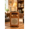 Feexot FX-2502B Retro Nostaljik Radyo - Bluetooth Hoparlör, USB, TF Kart, AUX Girişli Şarjlı Radyo