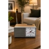 NNS NS-805BT Kahverengi Nostaljik Retro Radyo - Bluetooth Hoparlörlü, Saatli ve Şarjlı Masa Radyosu