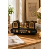Golon RX-998 Siyah Nostaljik Şarjlı Radyo Bluetooth Hoparlör USB TF Kart FM/AM/SW 3 Bantlı