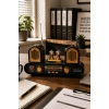 Golon RX-998 Siyah Nostaljik Şarjlı Radyo Bluetooth Hoparlör USB TF Kart FM/AM/SW 3 Bantlı
