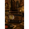 Yuegan YG-7030BTS Güneş Enerjili Solar Nostaljik Radyo El Fenerli, USB/TF Kart Girişli Hoparlör ve Saatli Radyo
