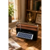 Yuegan YG-7030BTS Güneş Enerjili Solar Nostaljik Radyo El Fenerli, USB/TF Kart Girişli Hoparlör ve Saatli Radyo