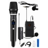 Glr Wn-07 Profesyonel 3 lü Kablosuz Mikrofon Sistemi UHF Yaka ve El Mikrofonlu