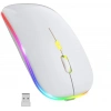 Blic Bwm6 Beyaz RGB Şarjlı Kablosuz 1600DPI Işıklı Kablosuz Sessiz Mouse
