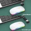 Blic Bwm6 Beyaz RGB Şarjlı Kablosuz 1600DPI Işıklı Kablosuz Sessiz Mouse