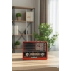 Blackbird Kahverengi Ktf-1647 Nostaljik Ahşap Görünümlü FM Radyo | USB/TF Kart MP3 El Feneri
