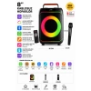 Blic BLS-80 30W Kablosuz Bluetooth Hoparlör  8 İnc LED Işıklı Karaoke  Parti Hoparlörü