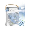 Glr HR001 Beyaz Buzlu Vantilatör Mini Fan 5 Spreyli Su Püskürtmeli 600 ML Buhar Makinesi Nemlendirici Mini Klima