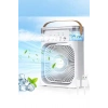 Glr HR001 Beyaz Buzlu Vantilatör Mini Fan 5 Spreyli Su Püskürtmeli 600 ML Buhar Makinesi Nemlendirici Mini Klima