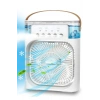 Glr HR001 Beyaz Buzlu Vantilatör Mini Fan 5 Spreyli Su Püskürtmeli 600 ML Buhar Makinesi Nemlendirici Mini Klima