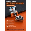 Cepaks Lk-027 Pembe Retro Mini Dijital Fotoğraf Makinesi HD Video, Katlanabilir Ekranlı 48 Mp Flaşlı