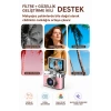 Cepaks Lk-027 Siyah Retro Mini Dijital Fotoğraf Makinesi HD Video, Katlanabilir Ekranlı 48 Mp Flaşlı