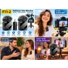 F11-2 Çiftli Kablosuz Yaka Mikrofonu Vlog Canlı Yayın Type-C Lightning 3.5mm Uyumlu Yaka Mikrofon Seti