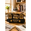 Golon RX-998 Siyah Nostaljik Şarjlı Radyo Bluetooth Hoparlör USB TF Kart FM/AM/SW 3 Bantlı