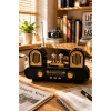 Golon RX-998 Siyah Nostaljik Şarjlı Radyo Bluetooth Hoparlör USB TF Kart FM/AM/SW 3 Bantlı