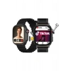 HainoTeko FG-7 Siyah 5G Sim Kartlı Full Android Akıllı Saat GPS Wi-Fi Kameralı + Deri ve Silikon Kordon