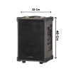 Hepu Hp-976 Partybox Bluetooth Hoparlör 8 Woofer 40W Güç 2 Kablosuz Mikrofon Kumanda