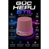 Hepu HP-MS01G Pembe Manyetik Telefon Tutuculu Kablosuz Bluetooth Hoparlör TWS Destekli
