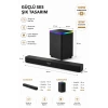 Hepu HP-TV06 180W 2.1 Ch Kablosuz Subwoofer Soundbar Ev Sinema Sistemi - Bluetooth, HDMI ARC, Optik ve Renkli LED