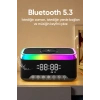 Jedel SA-148 Dijital Saatli Bluetooth Hoparlör ve 15W Hızlı Kablosuz Şarj İstasyonu
