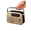 KBroad KTF-2026 Sarı Full Band Radyo - Nostaljik Görünümlü, Şarjlı, Güçlü Ses Çıkışlı