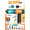 MATT MCV22 Şarjlı Araç Süpürgesi Sarı 22.000Pa Güçlü Vakumlu Type-C Şarjlı 220ML
