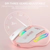 Blic Bwm1 Pembe RGB Şarjlı Kablosuz 1600DPI Işıklı Kablosuz Mouse